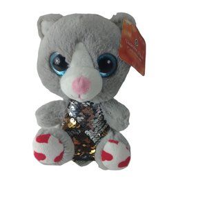 Publix Valentine's Bear W/Sequin Belly Plush 7" Stuffed Animal